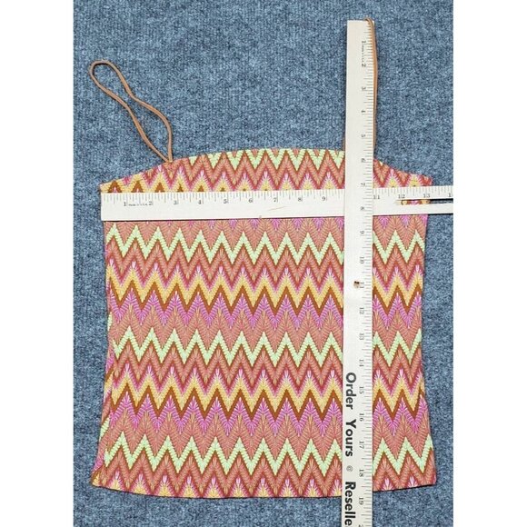 Rue21 Tube Tank Top Womens S Multicolor Chevron Sleeveless Straps Stretch New - Picture 5 of 9